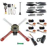 QWinOut F450 DIY Drone Kit Quadcopter 1000KV A2212 13T Motor 30A ESC APM2.8/minipix/PIXHAWK  Flight Control 2200Mah Lipo Battery Radiolink T8FB TX