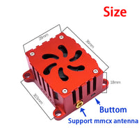 QWinOut Long Range 5.8Ghz 1600mW VTX with Fan 0/200/500/800/1600mW 1.6W VTX Video Transmitter Cooling Fan with CNC shell For RC FPV Dron