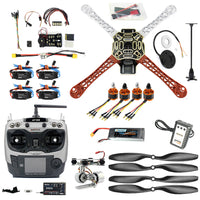 QWinOut DIY FPV Drone Quadcopter 4-axle Aircraft Kit :F450 450 Frame + PXI PX4 Flight Control + 920KV Motor +GPS + AT9 Transmitter + Gimbal Camera Mount