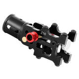 JMT 4PCS 16MM*14MM*185MM 3K Carbon Fiber Tube with 16mm Clamp Type Motor Mount Plate Holder & Z16 Folding Arm Tube Joint for 4-axle Aircraft RC Quadcopter DIY Copter Drone
