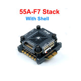 AXISFLYING Argus-PRO F7 Plug And Play Flight Controller 55A / 65A ESC Mini STACK CNC Metal Protective Shell 16M Black Box