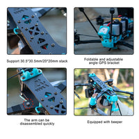 Axisflying KOLAS7" 7inch 298mm Foldable FPV Drone Frame Kit for Long Range FPV DJI O3 Air Unit Freestyle Drone