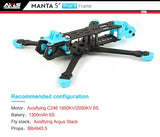 Axisflying MANTA 3.6inch Squashed-X Carbon Fiber Frame Kit Wheelbase 162mm Suitable For Gemfan-3630 Prop 3.6” Freestyle Drones