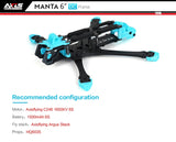 Axisflying MANTA 3.6inch Squashed-X Carbon Fiber Frame Kit Wheelbase 162mm Suitable For Gemfan-3630 Prop 3.6” Freestyle Drones