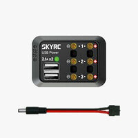 SKYRC DC Power Distributor Multi Output 10A XT60 Plug Banana Plug DC Male Plug with 2.1A 5V 2 USB Ports with LED Light RC TOY Parts