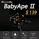 DarwinFPV BabyApe Ⅱ BabyApe 2 HD 3.5 Inch Freestyle 4S 6S FPV Racing Drone 156mm F411 FC 30A ESC Runcam WASP HD Digital System