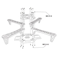 QWinOut F02192 HJ 450 Multicopter 450F nylon Fiber Frame Airframe kit Strong Smooth RC KK MK MWC 4-axis DIY Quadcopter plane