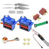 FEICHAO A2212 1000KV Brushless Motor 30A ESC SG90 9G Micro Servo 9 inch Propeller T/XT60 Plug for RC Fixed Wing Plane Helicopter