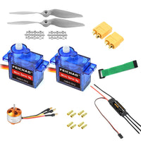 FEICHAO A2212 1000KV Brushless Motor 30A ESC SG90 9G Micro Servo 9 inch Propeller T/XT60 Plug for RC Fixed Wing Plane Helicopter