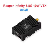 FOXEER 4.9G-6G Reaper Infinity 5.8G 10W 80CH VTX 2-8S Lipo 400mW/2W/5W/7.5W/10W Switchable Transmitter for Long Range RC FPV