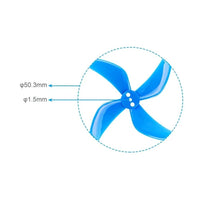 QWinOut Hurricane 2020 4-paddle Propeller Props 1.5mm Shaft CW CCW for 1103-1105 Brushless Motor for 85mm RC Drone FPV Racing