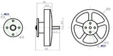 XT-XINTE 750KV Brushless Disk Motor high Thrust With Mount For Hexacopter Quad Multi Copter Aircraft  F05422