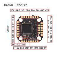 HAKRC F405 V2 F722 V2 Mini Flight Controller 2-6S Barometer Gyroscope Dual BEC 5V/3A 9V/2.5A for FPV Drone Video Transmission