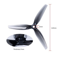 QWinOut Ethix S5 Prop 5X4X3 5040 5inch 3-Blade Propeller CW &CCW For RC FPV Racing Drone Spare Parts