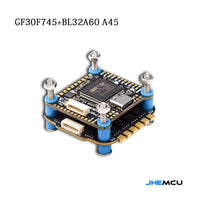 JHEMCU F745 Flight Controller Stack GF30F745-MPU Flight Controller BLHELI_32 45A / 60A 4in1 ESC 3-6S for DIY RC FPV Drone