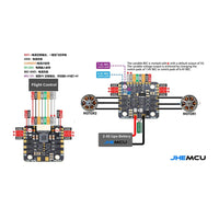 JHEMCU WING ESC-DUAL 40A BLHELI_S 2in1 40A ESC Built-in 5V BEC Current Meter 20X20mm 2-6S LiPo for RC Twin Engine Airplane