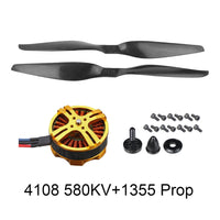 QWinOut 3-6S 380KV 4108 Multi Rotor Brushless Motor Pull-2080g +15x5.5 3K Propeller CW CCW 1555 for 4/6/8-Axle DIY Drone Kit