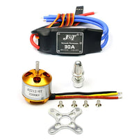 JMT A2212 2200KV / 1400KV Brushless Outrunner Motor + Mount 10T + 30A Speed Controller ESC RC Aircraft KK QuadCopter