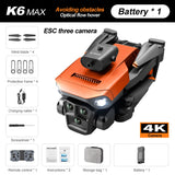 K6Max Dron 4K Optical Flow Localization Professional Aerial Photography Four-way Obstacle Avoidance One Click Return Quadcopter