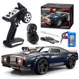 Q142 RC Car 2.4G 4WD 35KM/H High-Speed Retro Muscle Car All Terrain Controlled Gorgeous Lighting Model Racing Car For Kids