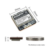 RUSHFPV GNSS NMEA Dual Protocol GPS Module GNSS MINI MICRO PRO Built-in Antenna Compass For RC FPV Long Range Drones