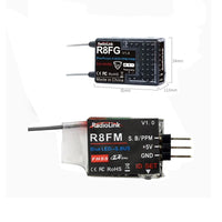Radiolink R8FG R8FM R8XM 8CH 2.4Ghz Receiver with Voltage Transmission Dual Antenna For FPV RC Boat Car