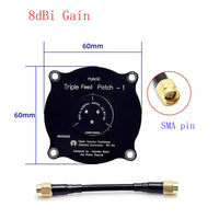 Triple Feed Patch 4.9G-6.2Ghz 5.8GHz 14dBi /8dBi Gain Antenna LHCP & RHCP For RC Long Range FPV Drone Receiver Monitor Accessory