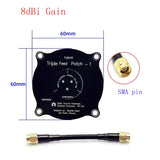 Triple Feed Patch 4.9G-6.2Ghz 5.8GHz 14dBi /8dBi Gain Antenna LHCP & RHCP For RC Long Range FPV Drone Receiver Monitor Accessory
