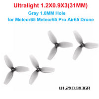 HQProp 4pairs 40MM Hollow Cup Propeller Dia 40mm 3-Blades Shaft Hole 1mm Poly Carbonate 31MM for Meteor65 Air65 FPV Airplane Model