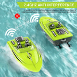 20KM High Speed Flytec V222 RC Speedboat Electric Water Waterproof Remote Control Speedboat Dual Motor For Kids Children
