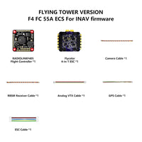 Radiolink F405 Flight Stack F405 Flight Control 55A ESC 3-6S Lipo 30.5x30.5mm BMI270 Gyro For Remote Control FPV Racing Drone
