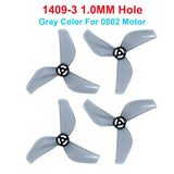Gemfan 1409 3-Blade Propeller (8CW+8CCW) 35mm 1mm Shaft Hole for Meteor65 Pro FPV Whoop Suit for 0802 Brushless Motors