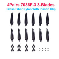 4Pairs (4CW+4CCW) Gemfan F1510 F7036 F1051 10inch Folding Propeller 2-Blade/3-Blade Glass Fiber Nylon for FPV Long Range Drones