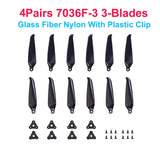 4Pairs (4CW+4CCW) Gemfan F1510 F7036 F1051 10inch Folding Propeller 2-Blade/3-Blade Glass Fiber Nylon for FPV Long Range Drones