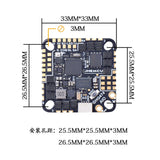 JHEMCU G474AIO Built-in 40A ECS F4 3-6S AIO STM32G474/170MHZ ICM-42688-P/Gyro Flight Controller for Toothpick RC FPV Drone