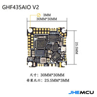 JHEMCU GHF435AIO V2 20A FPV Quadcopter F435 2-4S AIO flight controller ELRS 2.4G For Drone