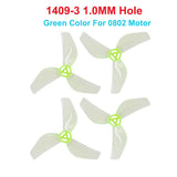 Gemfan 1409 3-Blade Propeller (8CW+8CCW) 35mm 1mm Shaft Hole for Meteor65 Pro FPV Whoop Suit for 0802 Brushless Motors