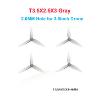 HQProp CW CCW T3.5X2.5X3 3.5inch / T3X1.8X3 3inch / T2.5X1.9X3 2.5inch 1.5mm / 2mm Hole Poly Carbonate Propeller For RC Frame