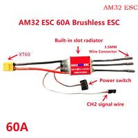 QWinOut AM32 60A 80A 150A 200A Brushless ESC 2-6S BEC 6V/2A 6V/5A For 1/10 1/8 R Car Airplane