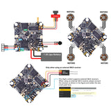 JHEMCU F411ELVTX 1S-2S AIO Flight Control/ ELRS Receiver / 12A 4in1 ESC / 48CH 0-400mW VTX 25.5MM Hole For FPV Racing Drone
