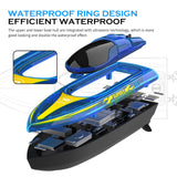 Flytec V555 LED Lighting RC Boat For Pools Lakes Night Usage 2.4Ghz Waterproof High Speed Racing Boat Ship For Kids Toys