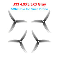HQProp 8Pairs Propeller J40 5.1X4X3 J33 4.9X3.3X3 (8CW+8CCW) Plastic Prop for FPV 5inch RC Racing Drone Spare Part