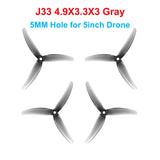 HQProp 8Pairs Propeller J40 5.1X4X3 J33 4.9X3.3X3 (8CW+8CCW) Plastic Prop for FPV 5inch RC Racing Drone Spare Part