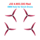 HQProp 8Pairs Propeller J40 5.1X4X3 J33 4.9X3.3X3 (8CW+8CCW) Plastic Prop for FPV 5inch RC Racing Drone Spare Part
