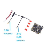JHEMCU F411ELVTX 1S-2S AIO Flight Control/ ELRS Receiver / 12A 4in1 ESC / 48CH 0-400mW VTX 25.5MM Hole For FPV Racing Drone