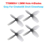 4Pairs HQProp T76MMX3 D76MMX3 T76MMX3V2 76mm 3-Blade 4-Blades PC Propeller for RC 3 inch Cinewhoop Drones CineLog30 Cinebot30