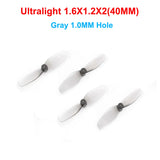 HQProp(6CW+6CCW) 40MM 1.6X1X3 1.6X1.2X2 Hollow Cup Propeller Dia 40mm 2-Blade 3-Blade 1mm 1.5mm Shaft Hole for Drone RC Airplane