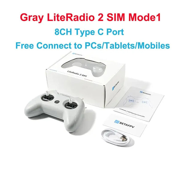BETAFPV LiteRadio 2 SIM Controller 8CH Emulator Controllers For DJI /for PhoenicRC6 /AeroFlyRC8/ STEAM-RC Type-C Port Controller