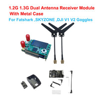 QWinOut 4.9G 5.8G 3W TX RX Analog Receiver Transmitter Module with Dual Antenna for Fatshark DJI V1/V2 Skyzone 04L/04X FPV Goggles