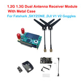 QWinOut 4.9G 5.8G 3W TX RX Analog Receiver Transmitter Module with Dual Antenna for Fatshark DJI V1/V2 Skyzone 04L/04X FPV Goggles